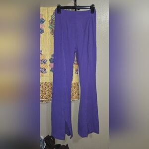 Free People Vibrant Purple Flare Pants